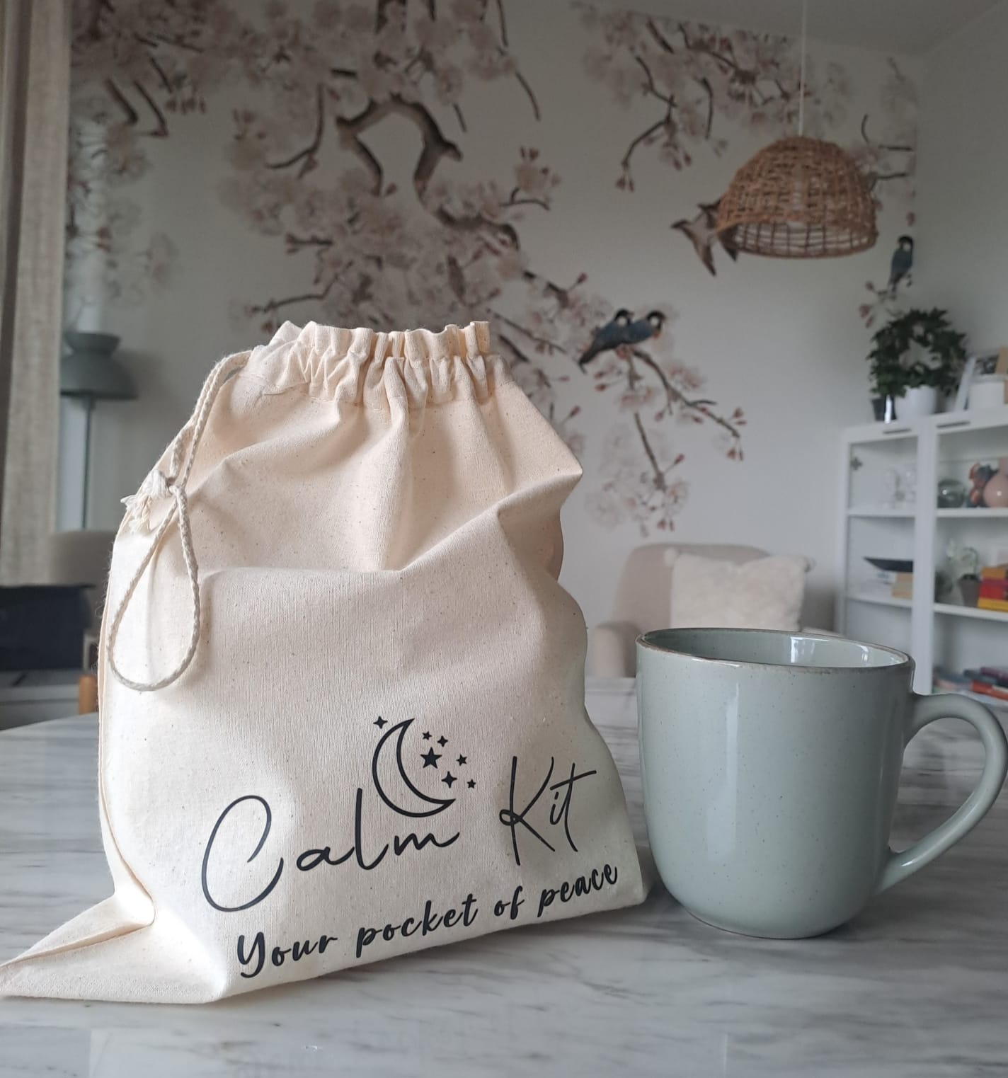 Calm Kit – Eco-Friendly Cotton Drawstring Pouch