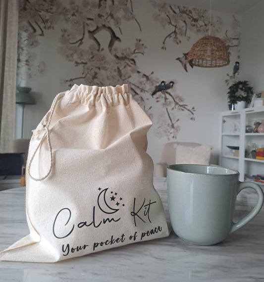Calm Kit – Eco-Friendly Cotton Drawstring Pouch