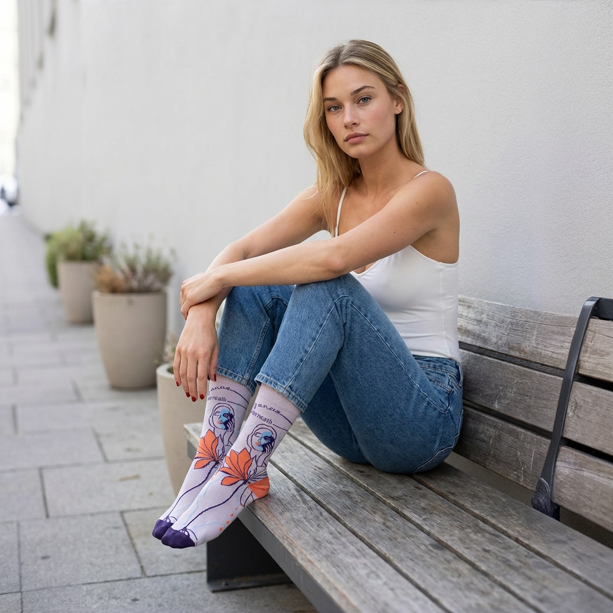 Masking Mode Socks – Cotton Socks with Artistic Print