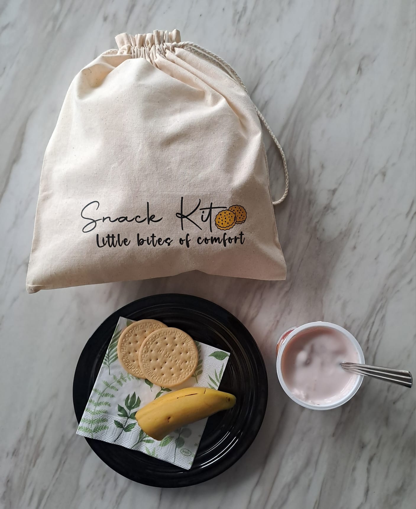 Snack Kit – Reusable Cotton Pouch for Mindful Breaks