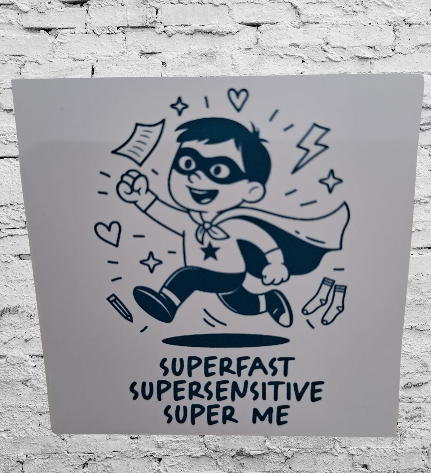 Super Me Sticker – Fast, Sensitive, Unstoppable (5 cm)